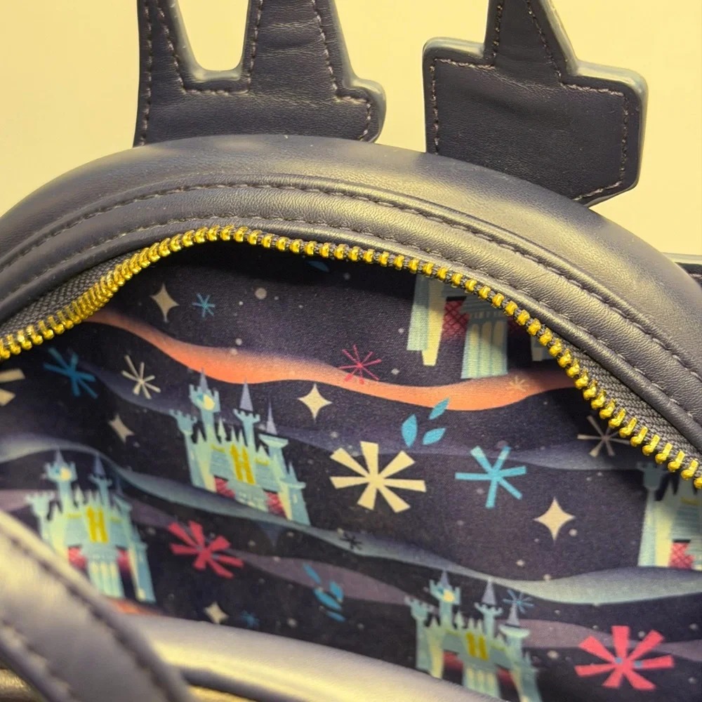 Disney Parks Cinderella Castle Carriage Loungefly Mini Backpack